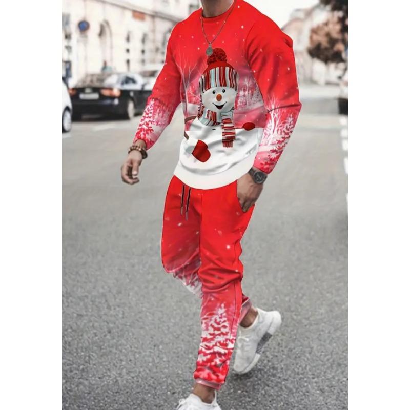 

Рождественский комплект одежды Весна Осень Мужской Женский Мода 3D-печать Модный Повседневный Спортивный костюм Толстовка Штаны для бега 2 шт. Комплекты 4XL