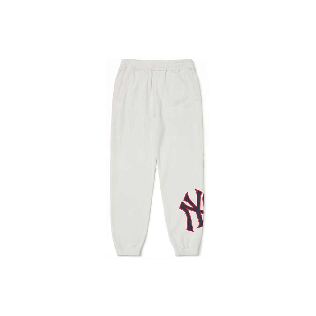 New MLB Knitted Sports Pants Unisex White 3APTB0526-50IVS