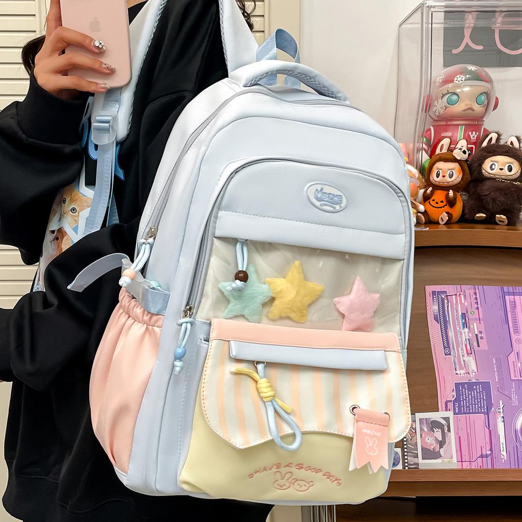 Junior high school student schoolbag girl Korean version cute campus high school student backpack versatile large capacity student class backpack