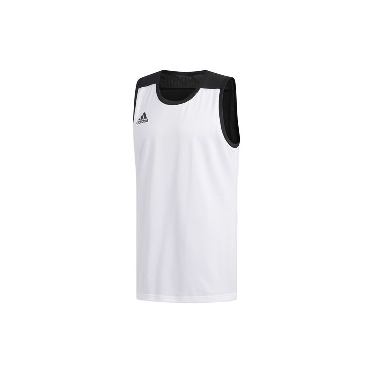 Adidas Knit Reversible Basketball Training Running Vest Men Tops Black DX6385