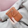 Multi-card Slot Women Card Bag Folding PU Leather Coin Purse Simple Short Women Wallets  Girl