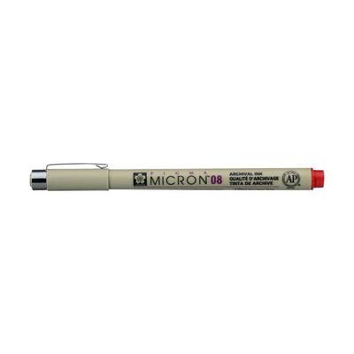 Pen - Sakura - Pigma Micron Pen 08 - Red - 0.5 Mm - Professional