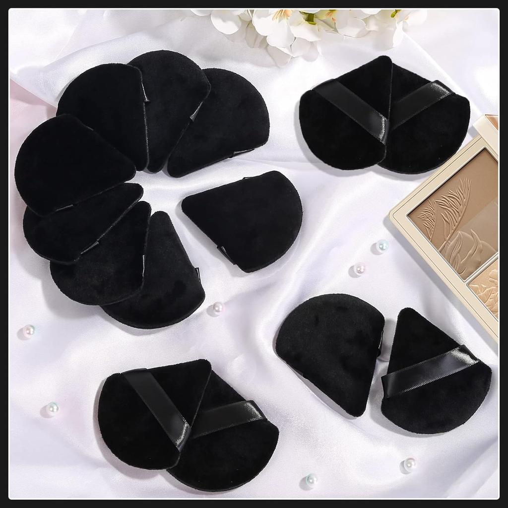 20-Pack Black Makeup Sponges - Professional Application for Holiday Parties - Disposable & Sanitary Use