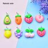 Colorful Resin Fruit Earrings: Cherry, Strawberry & Avocado Pendants for DIY Jewelry & Keychains