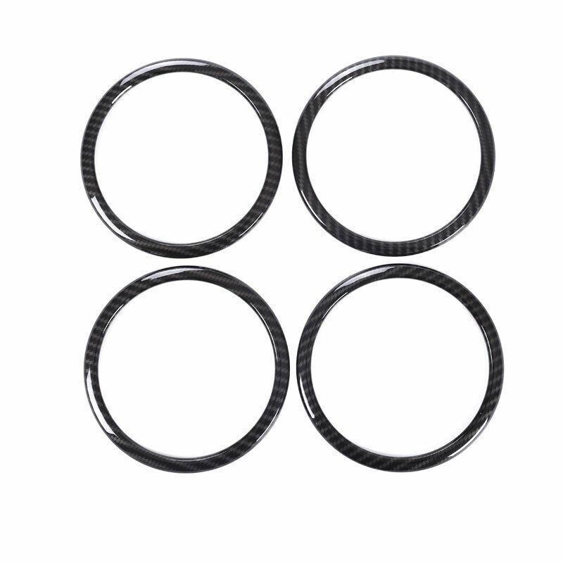 For BMW 3 4 Series GT 2013- Carbon Fiber Car Door Speaker Decoration Cover