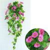 Morning Glory Flowers Wall Hanging Artificial Fake Plants Basket For Home Wedding Parties Decor