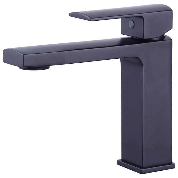 Kaiping Factory Brass Deck Mounted Single Lever Single Hole Mixer Tap Brass Wash Basin Faucets Modern Hand Wash Basin Faucets (Black,Black) чёрный
