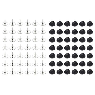 Set of 50 PVC Rubber Pin Backs Pin Backings Tie Tacks Blank Pins with Rubber Pin Backings Pin Backs for Women Girl Teen