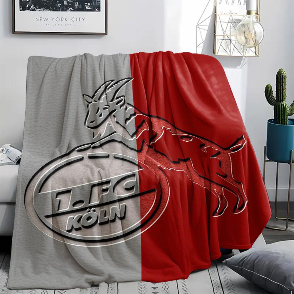 1 stuks FC KÖLN Print Flanellen Deken, Hoge kwaliteit Comfortabel voor Alle Seizoenen, Woondecoratie, Warmte en Comfort, Perfect voor Kerstcadeaus52