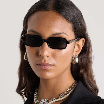 Lujosas Gafas de Sol Rectangulares Mujer Oval Vintage Marca Diseñador Cuadradas Gafas de Sol Hombre Sombras Gafas Femeninas