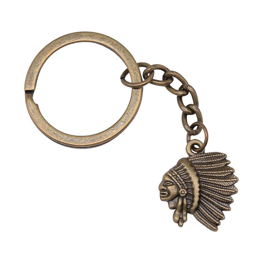 Egyptský faraon Klíčenka s přívěskem Starověký faraon Hlavní amulet Kroužek 28 mm