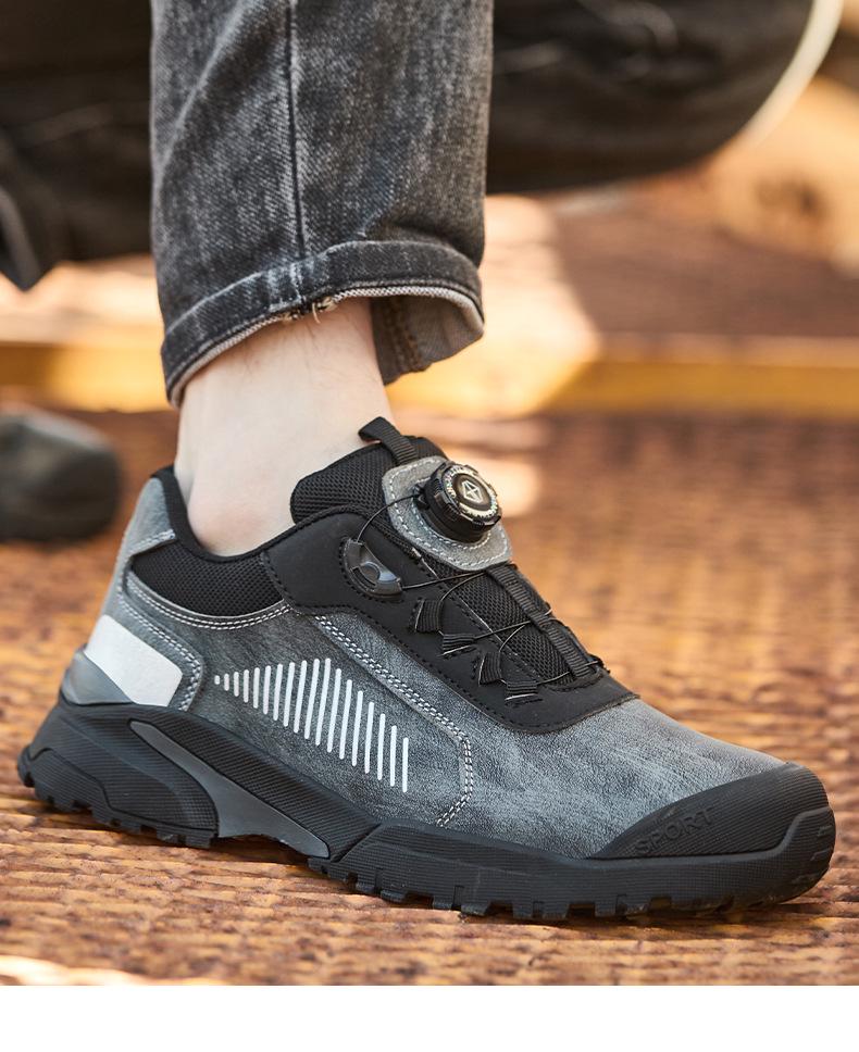 2026 Men's Lightweight Breathable No-Tie Safety Work Shoes: Anti-Smash & Anti-Puncture