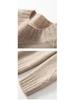 Men's Cashmere Diamond Pattern Round Neck Loose Knit Sweater, Long Sleeve Pullover for Autumn & Winter.