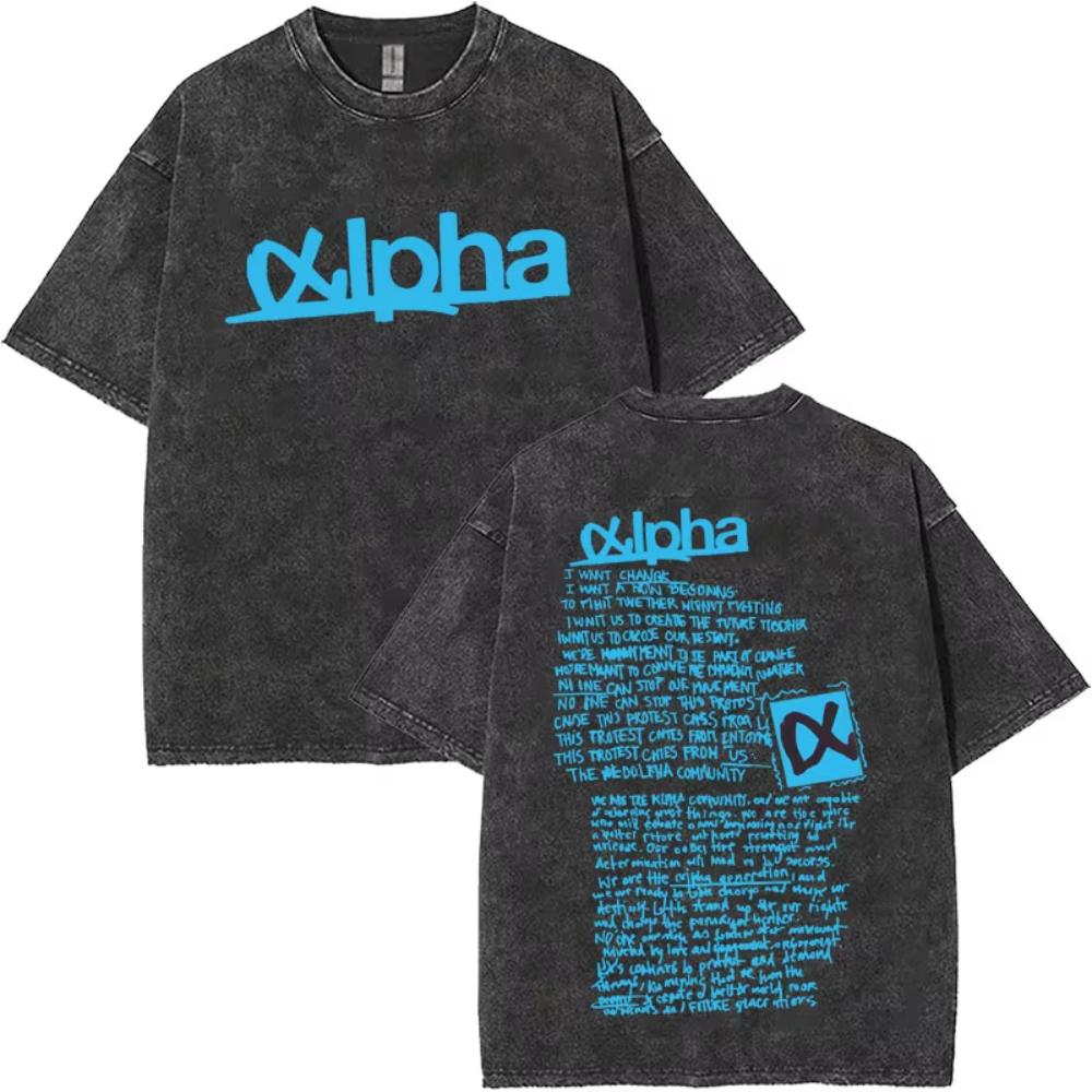 I Love Aitana CUARTO AZUL Washed Vintage Tshirt Men Women Fashion Pop Music TShirts Unisex Casual Oversized Short Sleeve Tshirt
