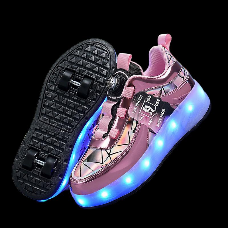Bozong USB Charging LED Roller Skates