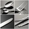 410 stainless steel thin Roman column series Western food knives, forks and spoons set tableware gifts 5 main parts