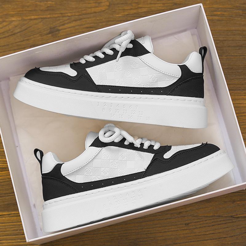 Neue Herbst-Herren-Freizeitschuhe vielseitige Plateau-Erhöhungsschuhe modische Lederschuhe