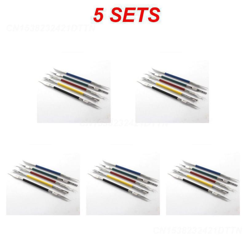 

5/10/20SETS Crowbars Removal Rubber Noise 5 In 1 Deassembly Мобильный телефон Материнская плата Чип Шпатель Pry Knife Разборка Ремонт