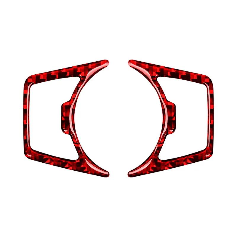 Für Ford Mustang 2015- Kohlefaser Auto Scheinwerfer Bedienschalter Panel Verkleidung Rahmen Dekorationsaufkleber Innenraum Zubehör