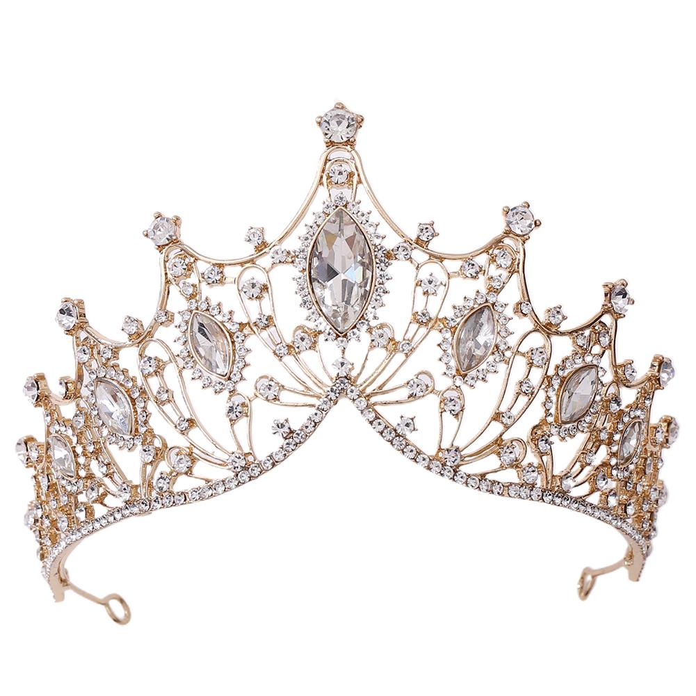 Crystal Tiara Crown Headband Princess Elegant Crown With Combs For Women Girls Bridal Wedding Birthday Party Prom