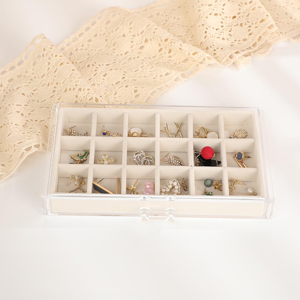 Multi-Style Plush Jewelry Storage Box with Drawers