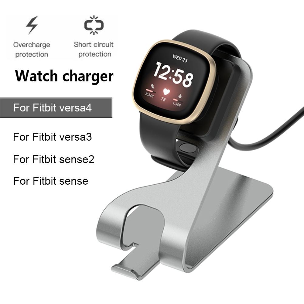 Charging Dock Station Fast Charge Smartwatch Charger Stand Power Adapter Charging Cable Dock Station for Fitbit Versa4 Sense2