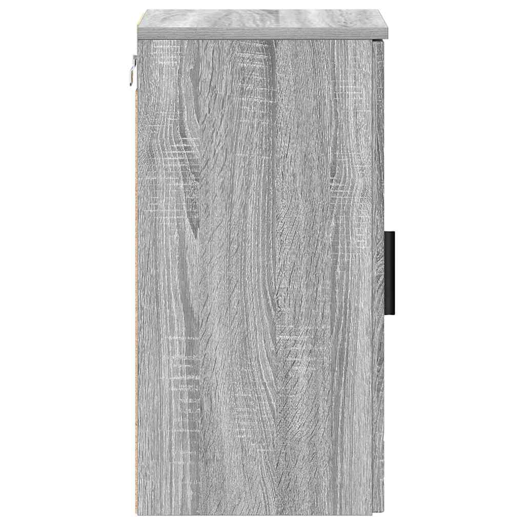 Bathroom Wall Mounted Cabinet Grey Sonoma 30 x 31.5 x 61 cm