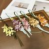 Pingente Bolsa Flor Design Couro de Vaca Artesanal Exquisito Bolsas de Simulação Pingente Osmanthus Tulipa Chaveiro Acessórios para Bolsa