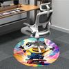 1pcSkateboarding Minion Office Round Area Rug, Indoor Mat Suitable For Office, Bedroom Living Room Home Decor, Room Deco,  Offic A0928120