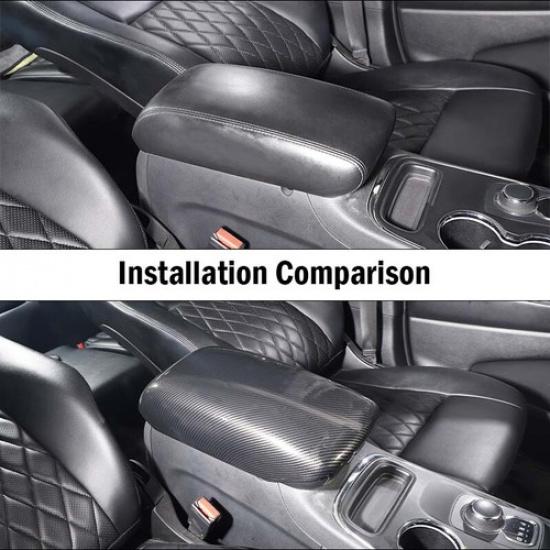 Carbon Fiber Armrest Box Panel Cover For Jeep Grand Cherokee/Durango 2011-20 USA