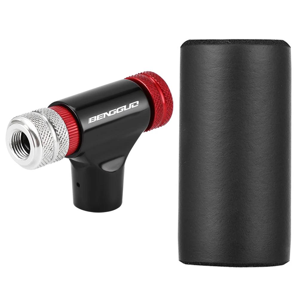 CO2 Bicycle Tire Inflator CO2 Bicycle Pump Schrader & Presta CO2 Pumps Inflator Head Mini Bike CO2 Injector Cycling Accessories