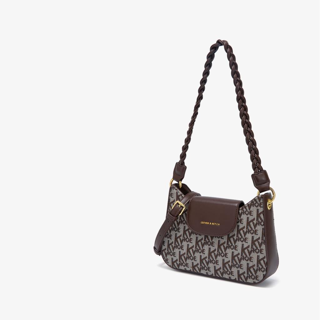 Embroidered Baguette Armpit Bag Single Shoulder Crossbody Bag for Girlfriend Length 24cm Wide 5cm High 17cm