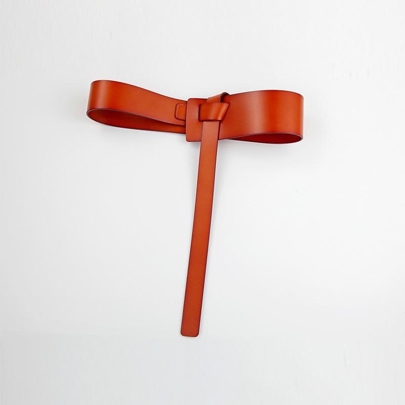 

Персонализированный женский пояс с узлом, креативный пояс из воловьей кожи, натуральная кожа 115cm