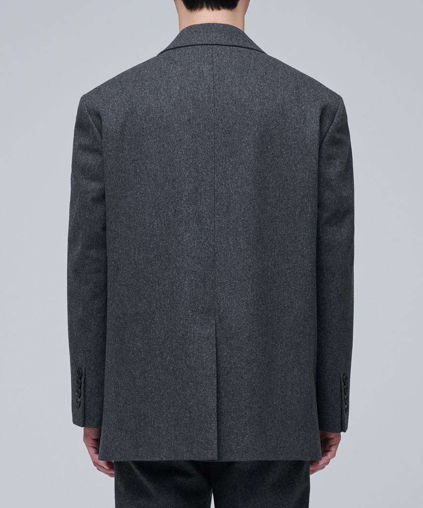 Musinsa Standard Wool Flannel Oversized Blazer [Medium Grey]