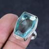Natural Aqua Apatite Gemstone 925 Sterling Silver Jewelry Ring Size 9 V4u61
