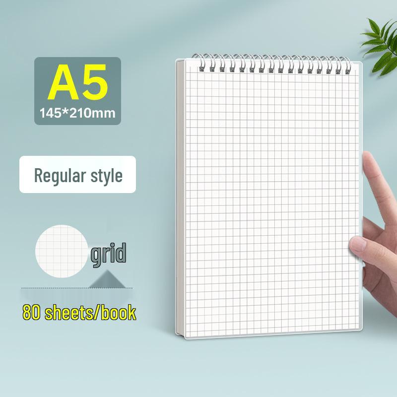 Dual Spiral Notebook - Thick B5, A5 Planner with Lined, Grid, and Blank Pages (English)