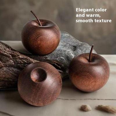 1Pcs Of Wooden Apple Shaped Essential Oil Diffuser Fragrance Diffuser Suitable For Home Bathroom Car Decoration