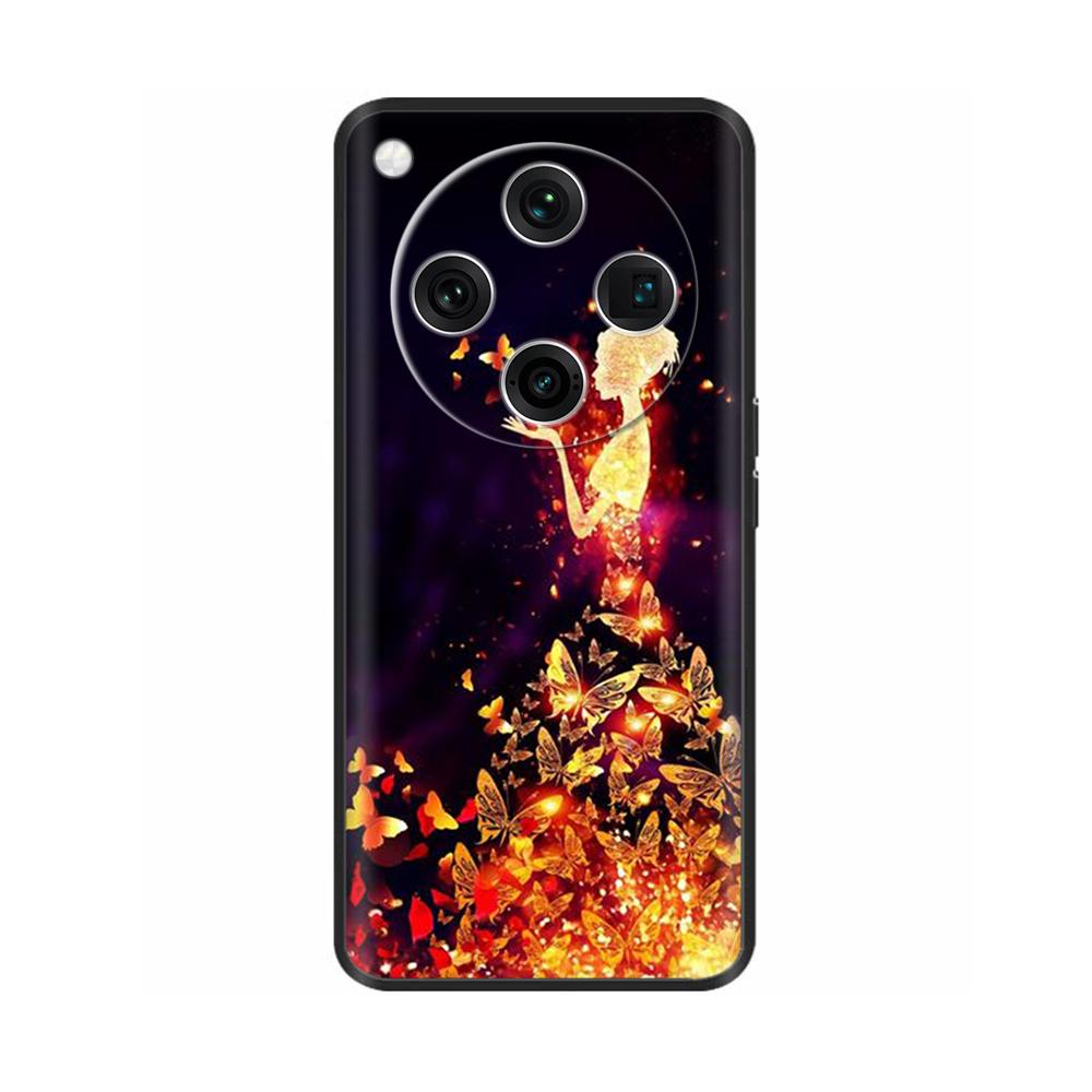 Soft Silicone Cover For Oppo Find X8 Pro Case Fashion Black TPU Phone Back Cover Cases For Oppo Find X8 5G Coque PKC110 PKC130