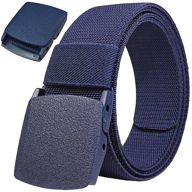 

[JIFANPAUL] belt men s elastic belt extend For work nylon belt rubber belt stretch For mountain climbing stepless adjustment No hole Large size free