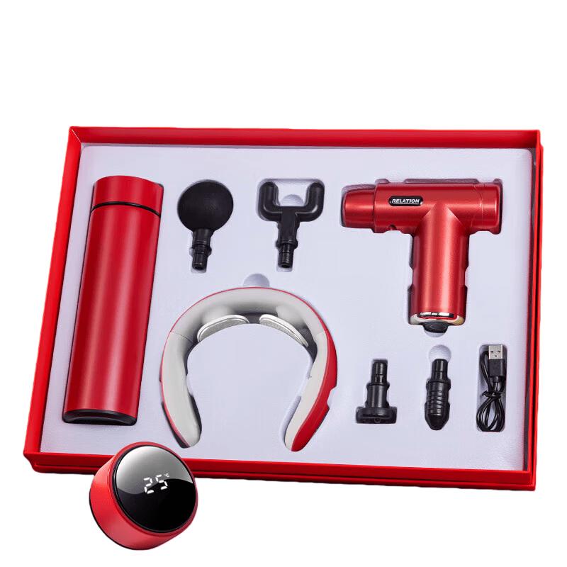 Wellness Tech Gift Set: Smart Mug, Massage Gun & Neck Massager