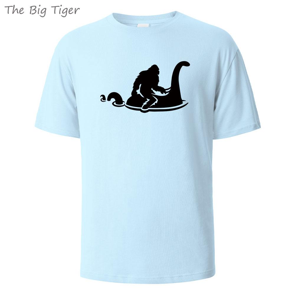 Dinosaur Printed Minimalist Cotton Crew Neck T Shirt Comfortable Fit Lightweight Fabric Unisex Casual Wear Mens Tshirt Fashion