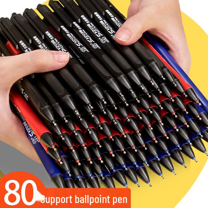 Original Free Horse 0.7mm Red Ballpoint Pen with Smooth Ink, Press-Type Design, and Multicolor Refills.