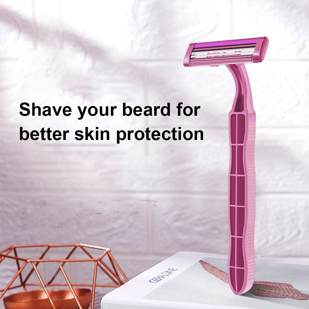 Shaving Razors for Men Manual Shaver Replaceable 2-layer Beard Remover Spring Summer Hollow Design Handle Trimmer