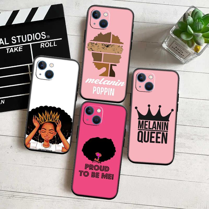 BH34 Melanin Black People Afro Girls Case for Samsung A11 A12 A13 A15 A52S A53 A55 A56 A70 A71 A72 A73 F06 F16 F56 S10 Plus S10e