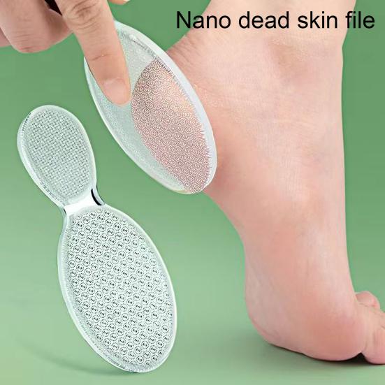 2Pcs Nano Glass Foot Files Double Sided Foot Scrubber Callus Remover for Dead Skin Hardened Heels Nail Shaping