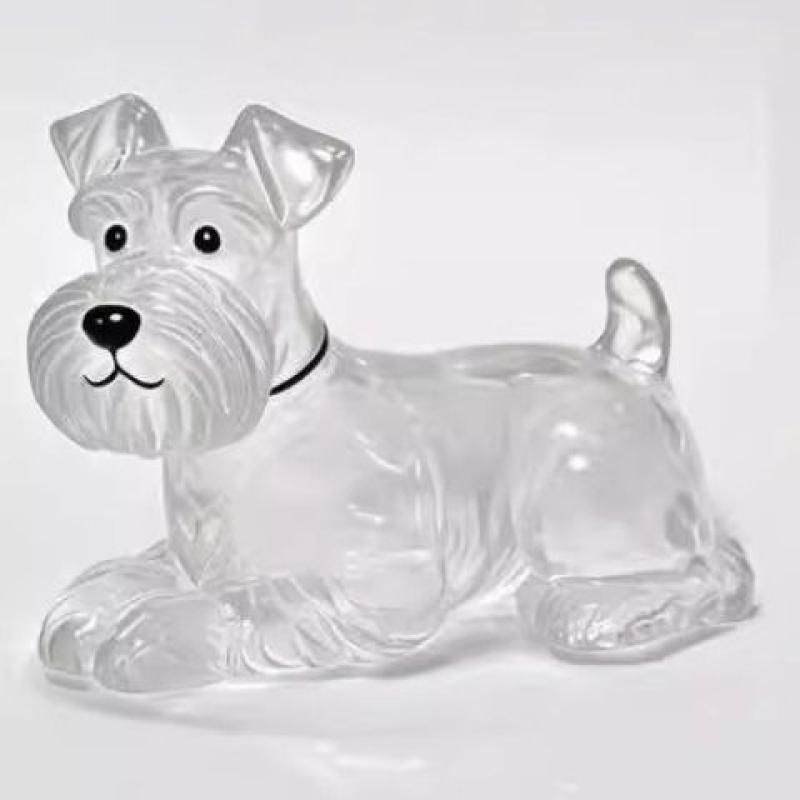 Cartoon Dog Shape Dog Hair Storage Box Hair Grooming Transparent Pet Hair Keychain Diy Handmade Acrylic Puppy Pendants Backpack