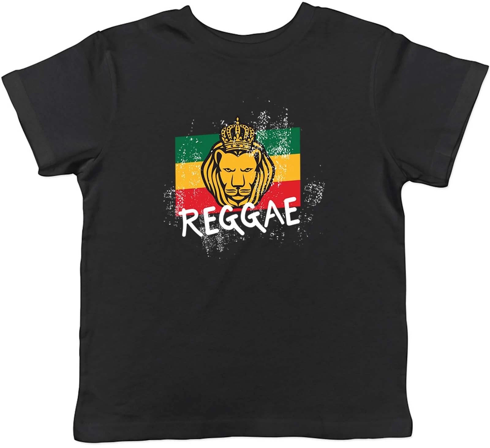 Jamaican Reggae Flag Lion Childrens Kids T-Shirt Boys Girls Gift 120