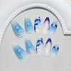 Three-dimensional Wave Star French Wearable Armor 24 Pieces Press On Nails