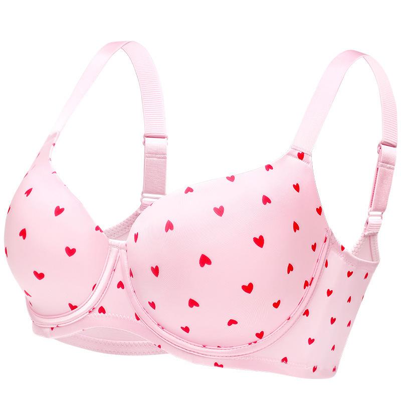 Large size underwear women's seamless big breasts are small and sexy, gather and close the secondary breasts, anti-sagging adjustment type thin bra