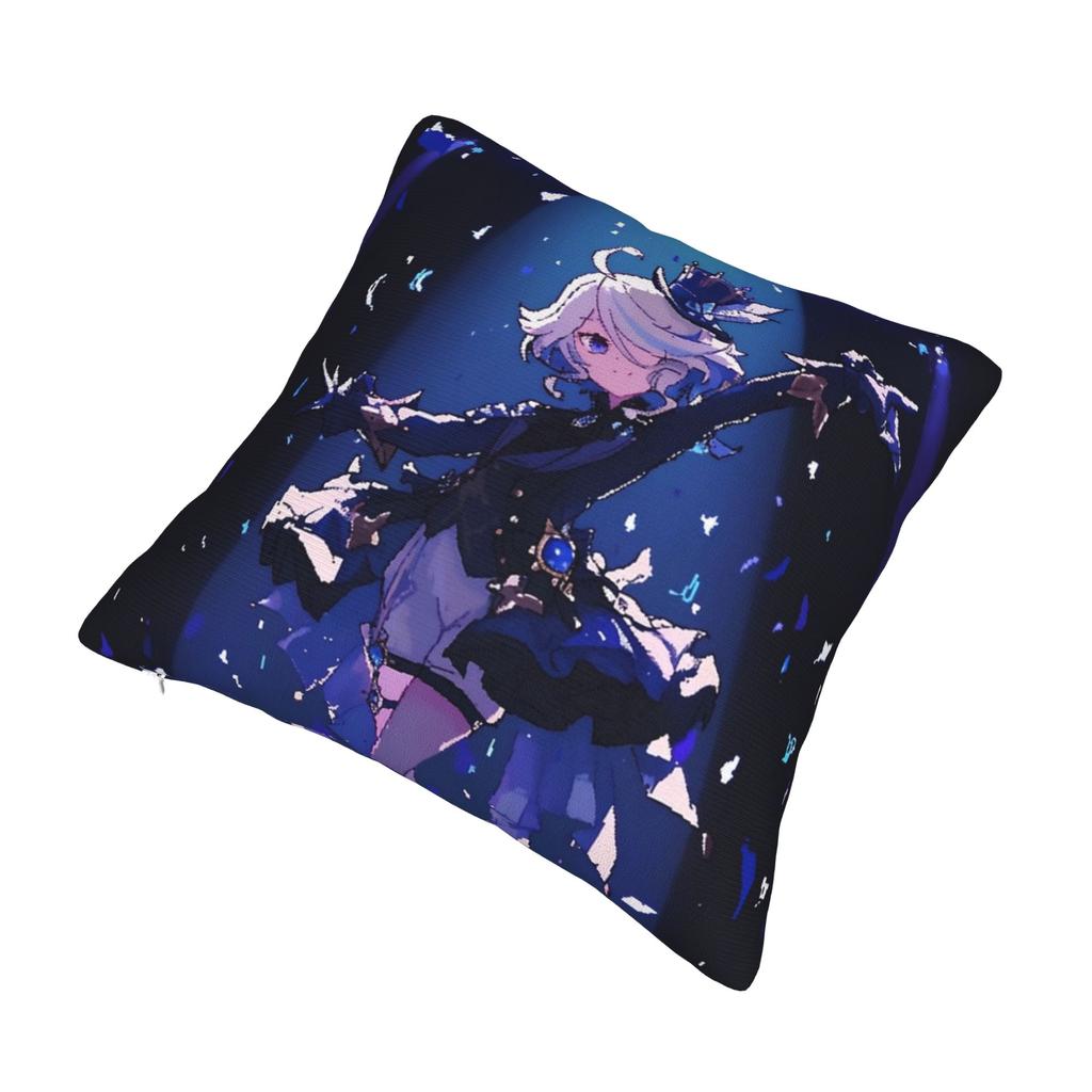 Furina Pixel Genshin Impact Pillowcase Double-Sided Printing Polyester Cushion Cover Decorations Pillow Case Cover Home Square